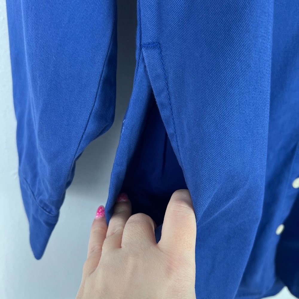 NWT Madewell Mini Shirtdress in Regenerative Chino Long Sleeve Blue Size Small S - Picture 7 of 12